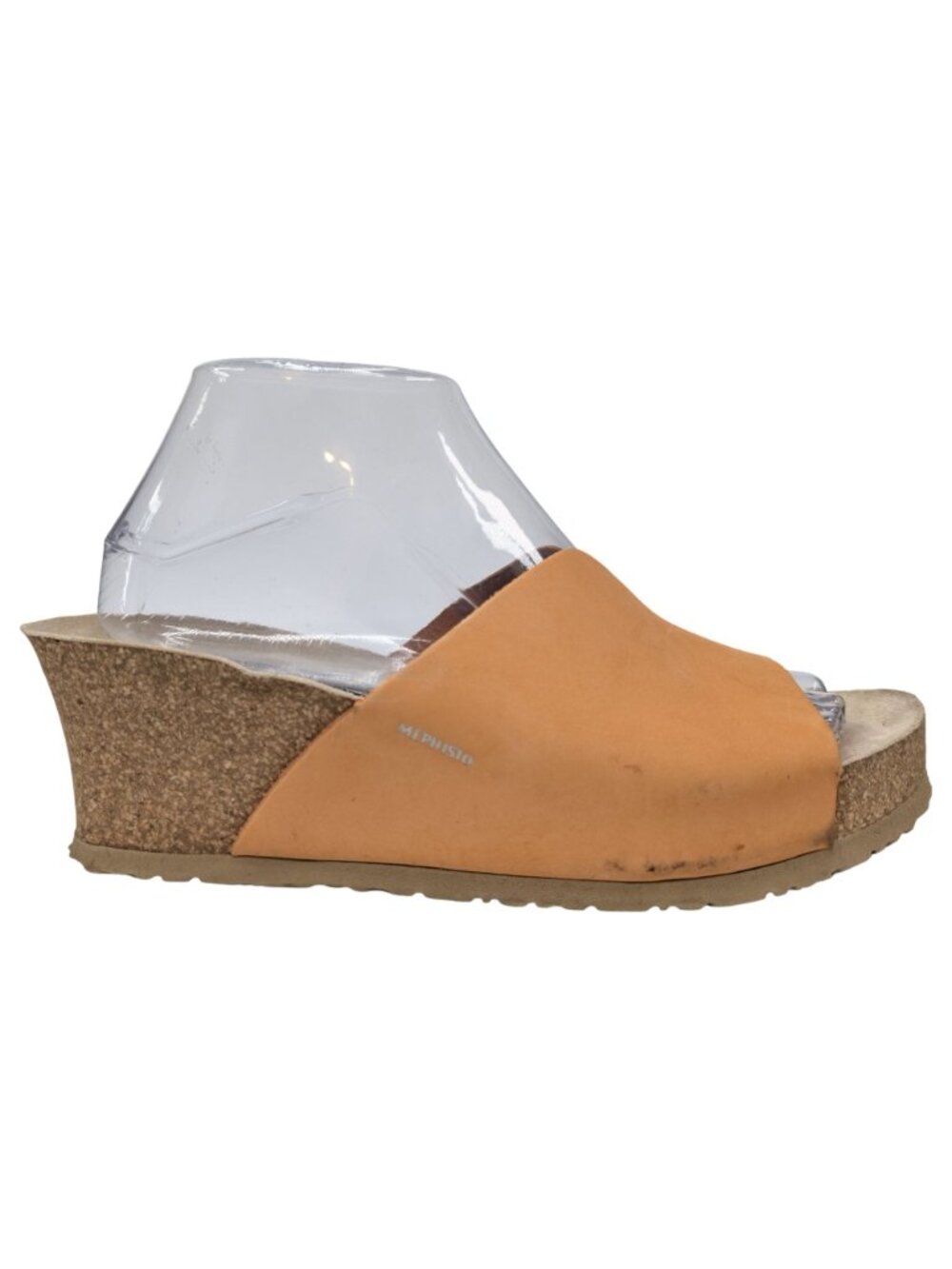 Mephisto Lisane Camel Scratch Sandals Womens Tan Leather Wedge Heel EU 40 US 9 - Picture 3 of 12